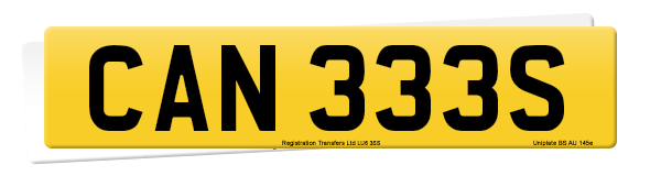 Registration number CAN 333S